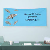 ジャイアントヒョウの蛾の漫画イラストレーション 横断幕 (トレードショー)