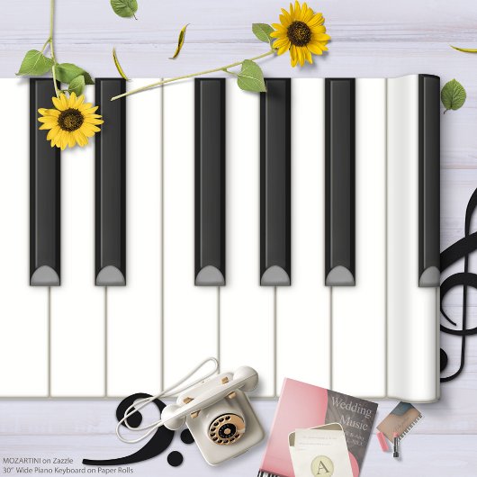 ジャイアントピアノキーボ転がードオン紙（ベージュ） ラッピングペーパー