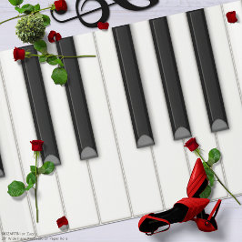 ジャイアントピアノキーボ転がードオン紙（白） ラッピングペーパー