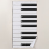 ジャイアントピアノ鍵音楽 ビーチタオル (正面)