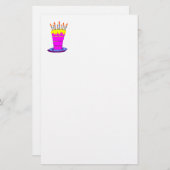 ジャイアントピンクお誕生日ケーキ 便箋 (正面/裏面)