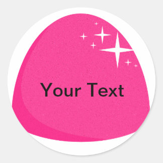 ジャイアントピンクのグムドロップステッカーキャンディビュッフェラベル ラウンドシール