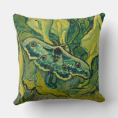 ジャイアントピーコックモス、1889年ビンセント・ヴァン・ゴッホ クッション (裏面)