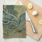 ジャイアントピーコックモス(1889)ビンセント・ヴァン・ゴッホ キッチンタオル (四つ折り)