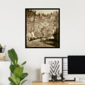 ジャイアントブラフトレインブラックヒルズSD 1890 ポスター (ホームオフィス)