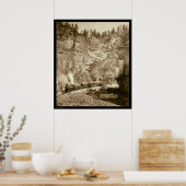 ジャイアントブラフトレインブラックヒルズSD 1890 ポスター (キッチン)