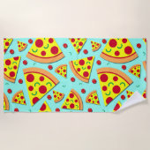 ジャイアントペペローニピザパイスライス ビーチタオル (正面)