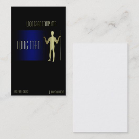 ジャイアントマンシンプル金ゴールドロゴ 名刺 (正面/裏面)