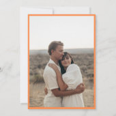 ジャイアントモノグラムアンパサンド桃オレンジピンク結婚ズ 招待状 (裏面)