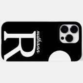 ジャイアントモノグラムシンプル白黒 Case-Mate iPhoneケース (裏面 (横))