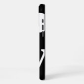 ジャイアントモノグラムシンプル白黒 iPhoneケース (左側面)
