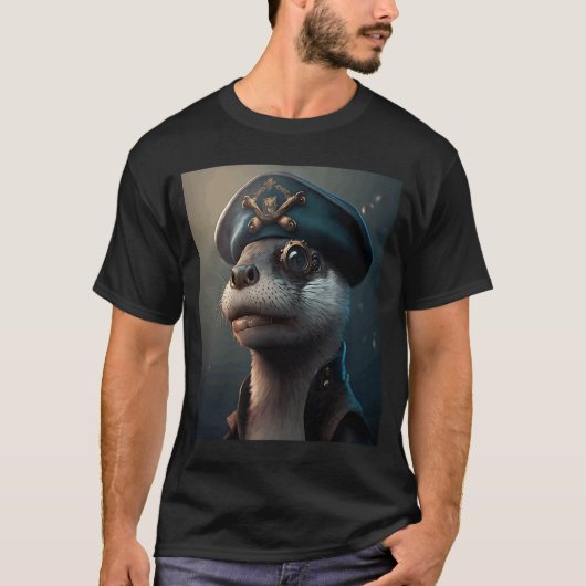ジャイアントリバークールオッター海賊 Tシャツ (正面)