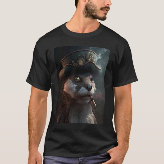 ジャイアントリバークールオッター海賊 Tシャツ (正面)