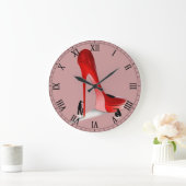 ジャイアントレッドスティレット漫画 – ポール踊りストリッパー ラージ壁時計 (ホーム)