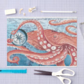 ジャイアントレッドパシフィックヴィンテージ羅針盤 薄葉紙 (クラフト)