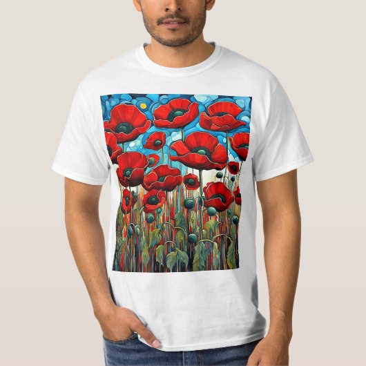 ジャイアントレッドポピー2 Tシャツ (正面)