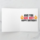 ジャイアントロマンチックなドナルドトランプホットティ誕生日カード カード (内部)