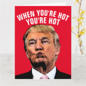 ジャイアントロマンチックなドナルドトランプホットティ誕生日カード カード (黄色い花)