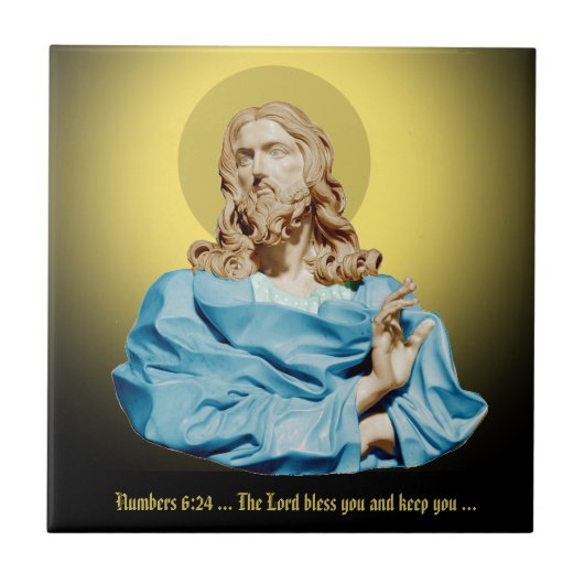 ジャイアントロレンツォ・ベルニーバスト・オブ・キリスト1679 タイル (正面)