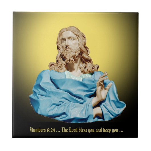 ジャイアントロレンツォ・ベルニーバスト・オブ・キリスト1679 タイル (正面)