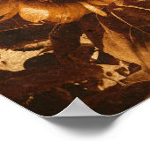 ジャイアントヴィンテージサンフラワーズセピアデカップアート ポスター (角)