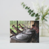 ジャイアント料理ポット/雲南省、中国 ポストカード (スタンド正面)