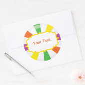 ジャイアント棒つきキャンデーキャンディビュッフェラベル ラウンドシール (封筒)