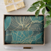 ジャイアント金ゴールドとグリーン葉 薄葉紙 (ギフト)