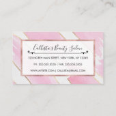 ジャイアント金ゴールドトリミングピンクの水色のブラシストローク ロイヤリティカード (裏面)