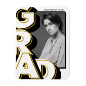 ジャイアント金ゴールドブラックGRAD 4x3大学院柔軟マグネット マグネット (縦)