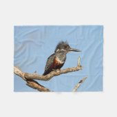 ジャイアント·キングフィッシャー フリースブランケット (正面(横))