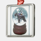 ジャイアント・シュナウザー クリスマス メタルオーナメント (左)