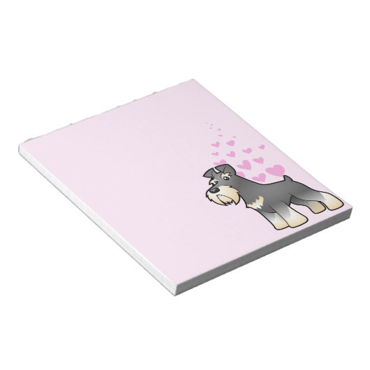 ジャイアント/スタンダード/ミニチュアシュナウツァーラブ ノートパッド (アングル)