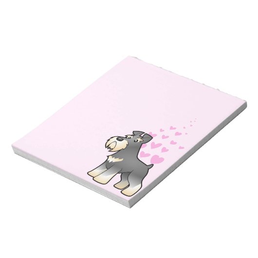 ジャイアント/スタンダード/ミニチュアシュナウツァーラブ ノートパッド (回転)