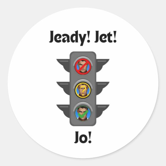 ジャイス・ストライト・ステッカー ラウンドシール (正面)