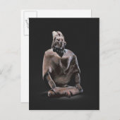 ジャイナ島のマヤ座っている王の姿 ポストカード (正面/裏面)