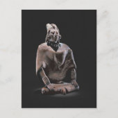 ジャイナ島のマヤ座っている王の姿 ポストカード (正面)