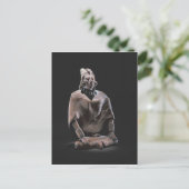 ジャイナ島のマヤ座っている王の姿 ポストカード (スタンド正面)