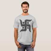 ジャイナ教のかぎ十字の人のTシャツ Tシャツ (正面フル)