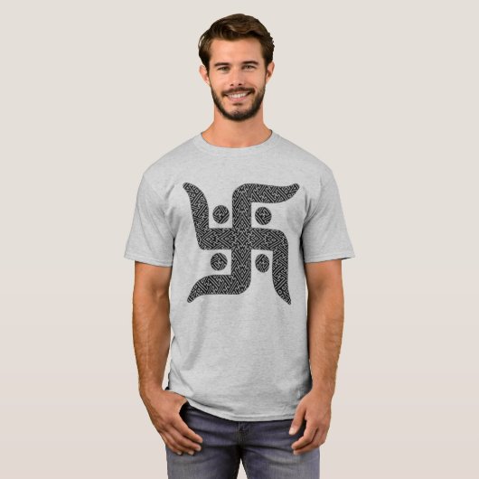 ジャイナ教のかぎ十字の人のTシャツ Tシャツ (正面フル)