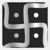 ジャイナ教のスワスティカのシンボル スクエアシール (正面)