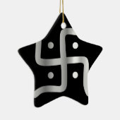 ジャイナ教の宗教の記号 セラミックオーナメント (右)