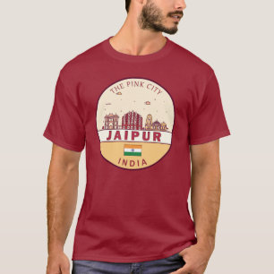 ジャイプールインディアシティスカイラインエンブレム Tシャツ