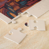 ジャイプールインディアハワマハルイラストレーショントラベルアート ジグソーパズル (側面)