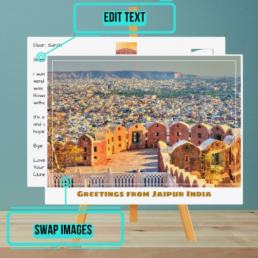 ジャイプール・インドのナハルガル砦 ポストカード