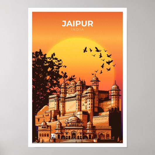 ジャイプール・インド旅行ポスター ポスター (正面)