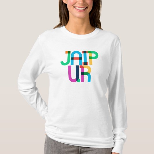 ジャイプール・インポップ・アートのド・アートレター Tシャツ (正面)
