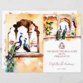 ジャイプール・ピーコック結婚インディアンの儀式プログラム (正面/裏面)