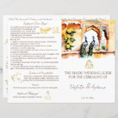 ジャイプール・ピーコック結婚インディアンの儀式プログラム (正面/裏面)