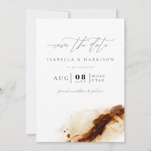 ジャイラ ボヘミアンテラコッタ フォト セーブ・ザ・デート 招待状 (正面)